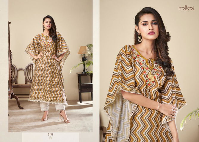 MAISHA NAZHMEE Party Wear Wholesale Kaftan With Bottom Collection